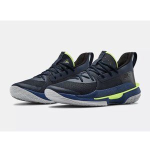 New Under Armour Curry 7 Men's Size 11 Royal Academy Blue Basketball Shoes